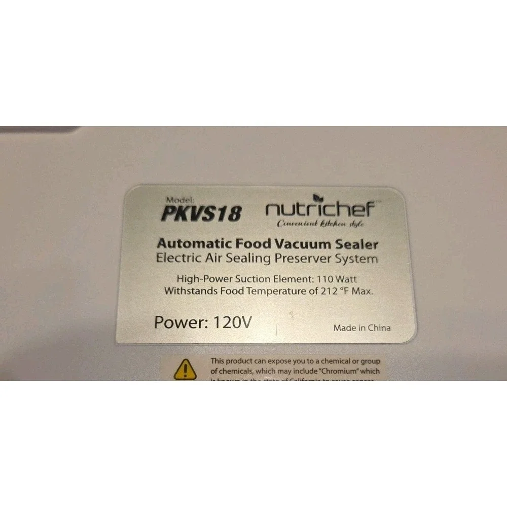 Nutri-Chef Automatic Food Vacuum Sealer Electric Air Sealing Preserver System‎